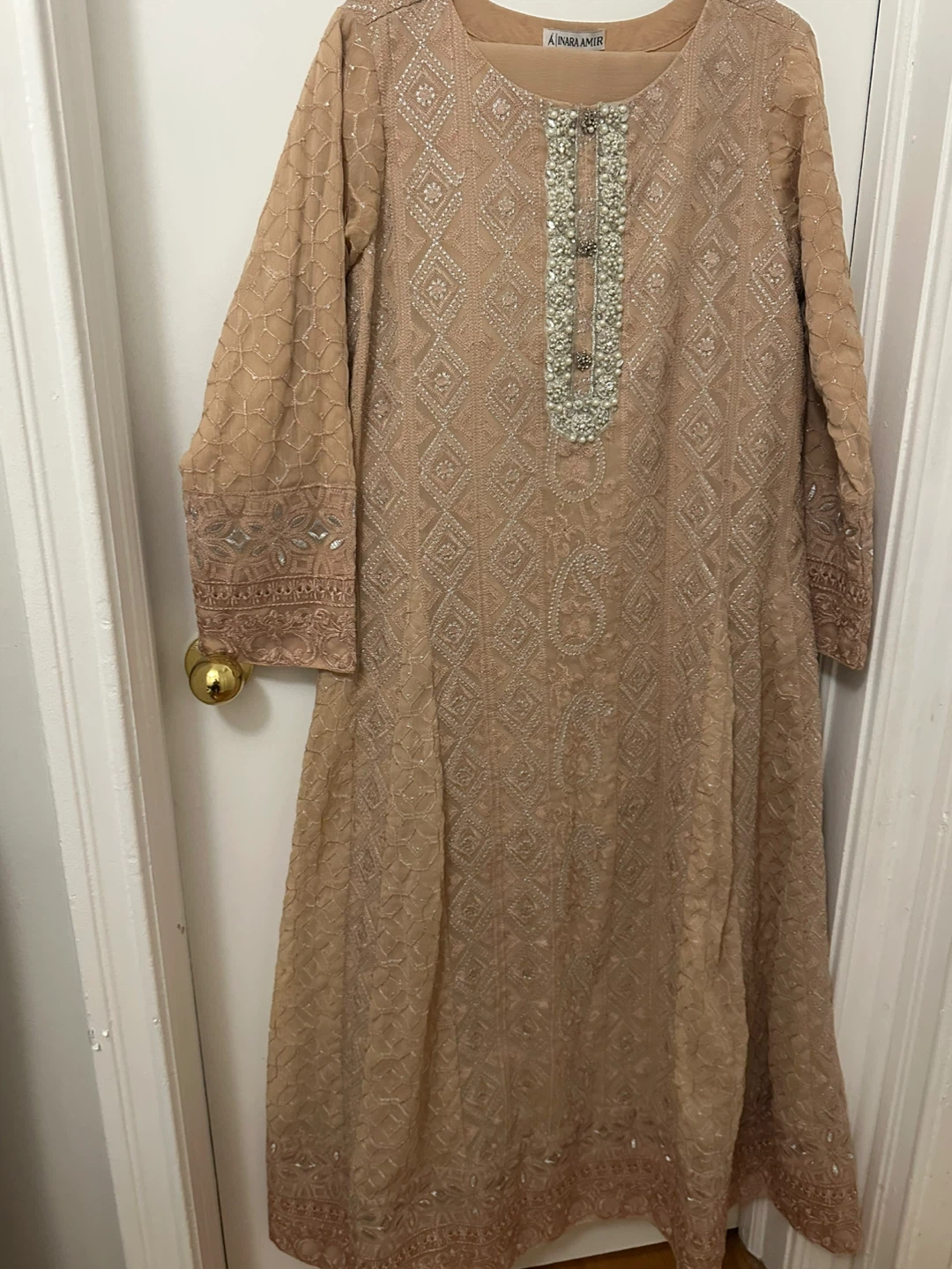 Embroidered long dress