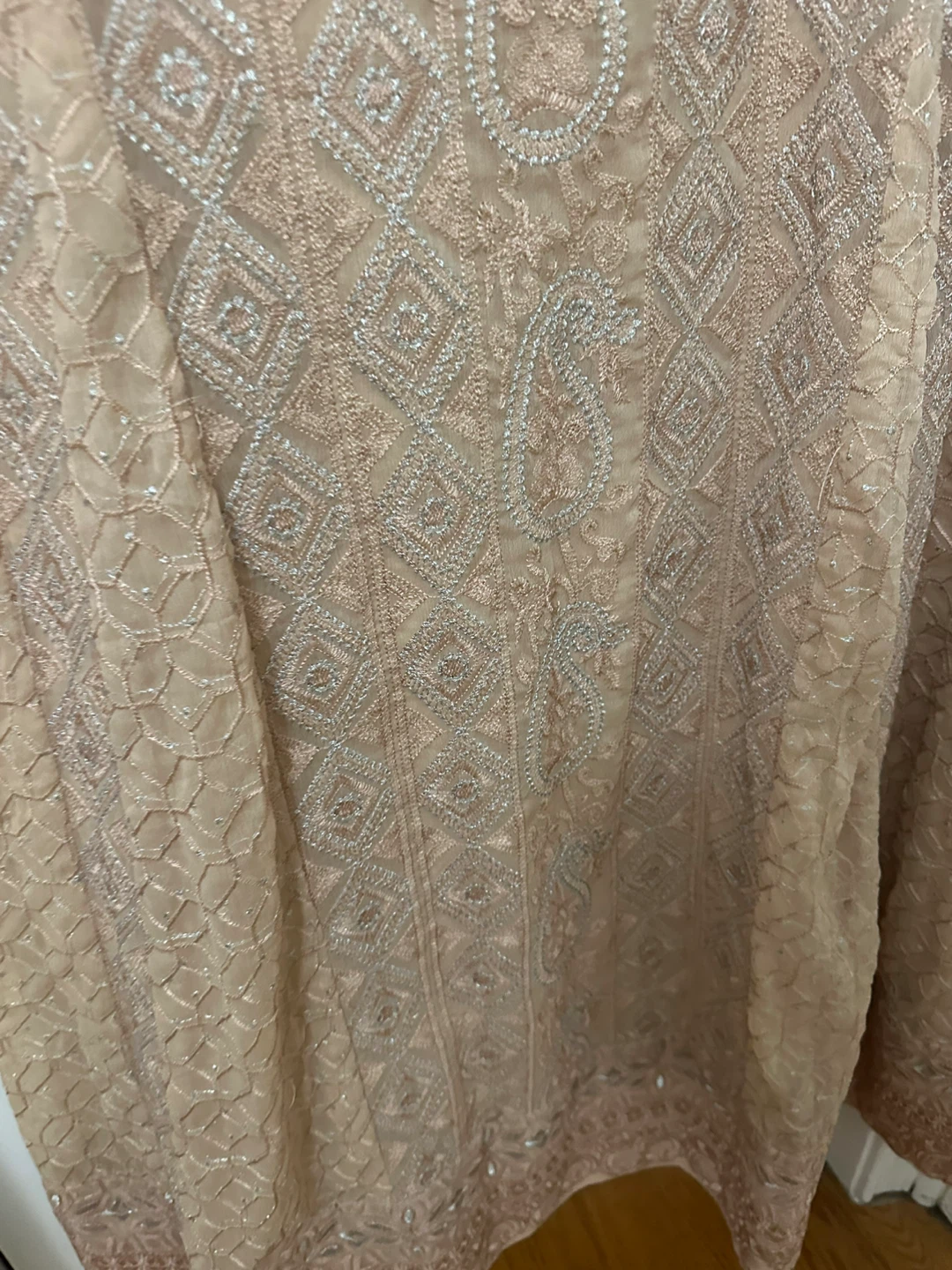 Embroidered long dress - photo 4