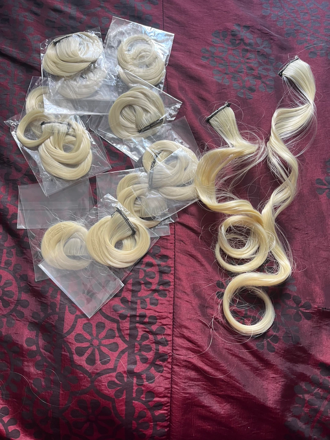 12 pieces Clip-in Hair Extensions - Blonde Wavy - photo 4