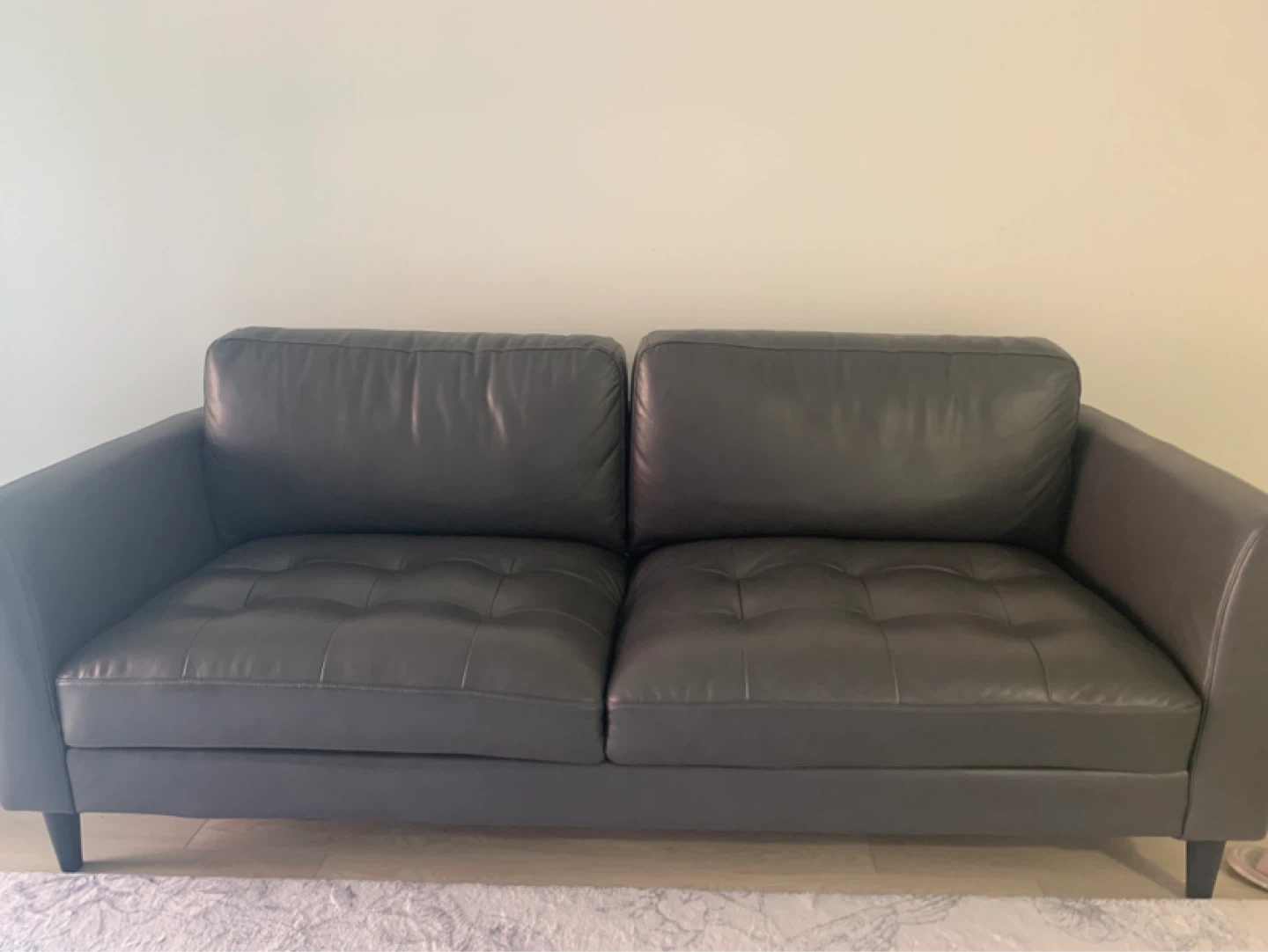 Dark Grey Tufted Sofa (moving sale) - photo 2