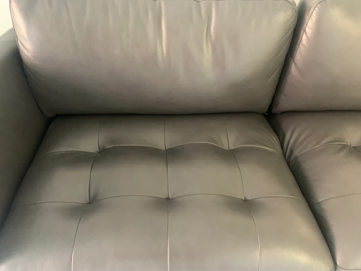 Dark Grey Tufted Sofa (moving sale) - photo 3