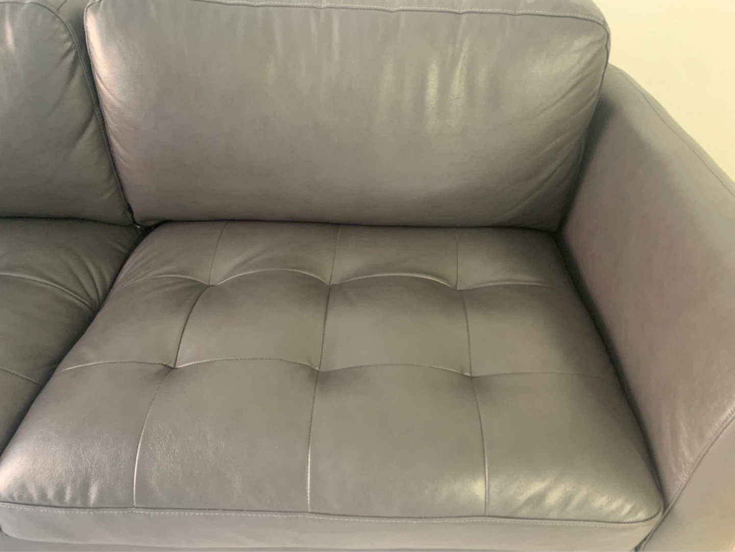 Dark Grey Tufted Sofa (moving sale) - photo 4