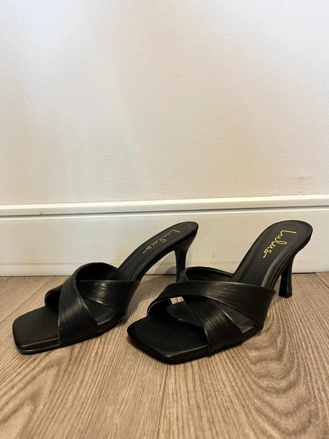 Lulus Aleanor Black Textured High Heel Slide Sandals (size 7) - photo 2