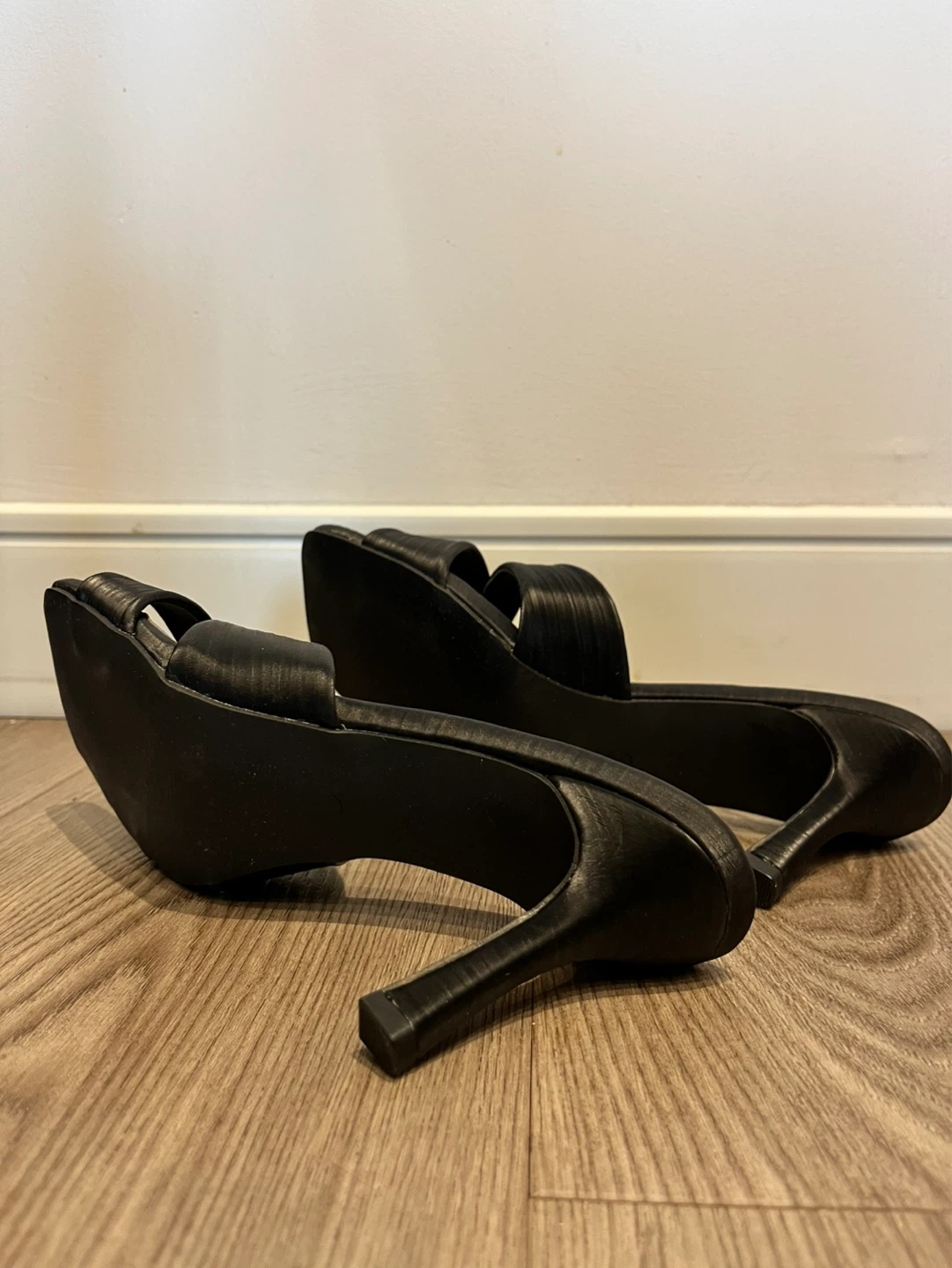 Lulus Aleanor Black Textured High Heel Slide Sandals (size 7) - photo 3