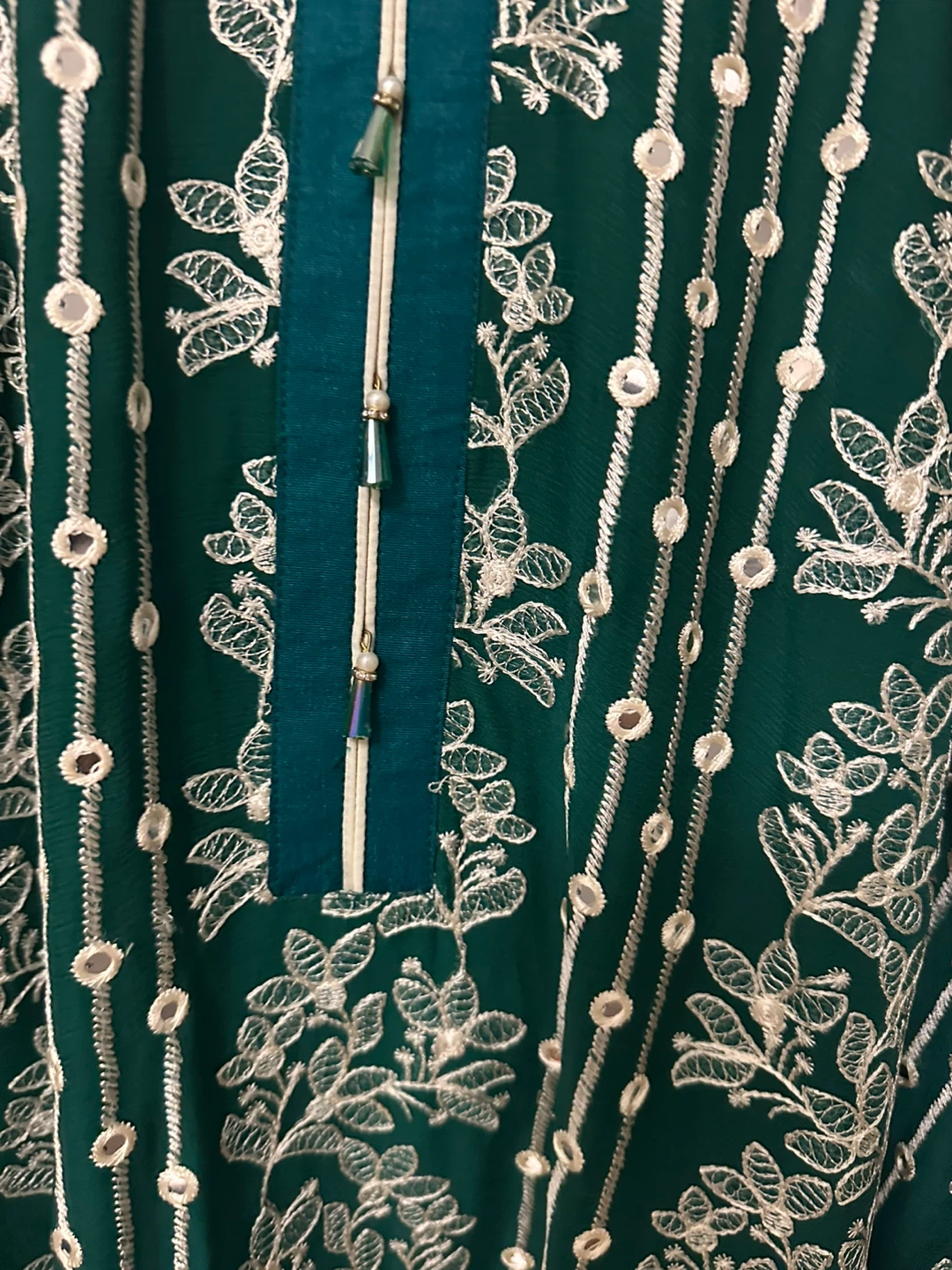 Green Embroidered Suit Dupatta Set - photo 4