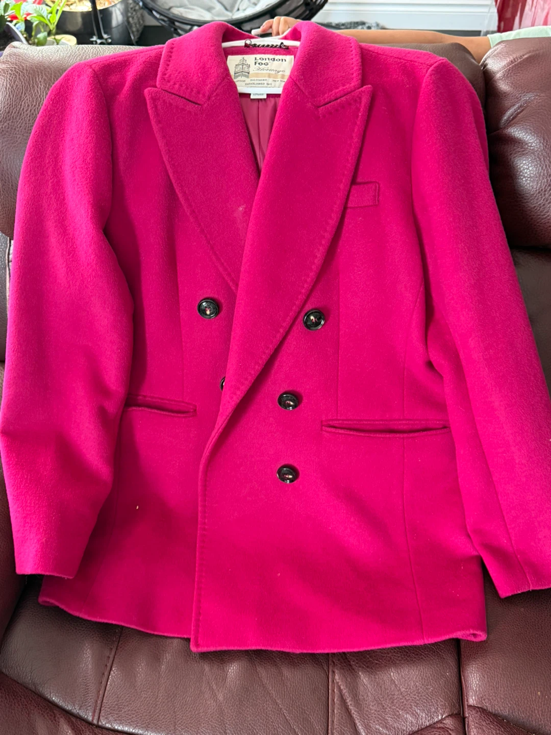 London Fog Double-Breasted Blazer - Bright Pink - photo 4