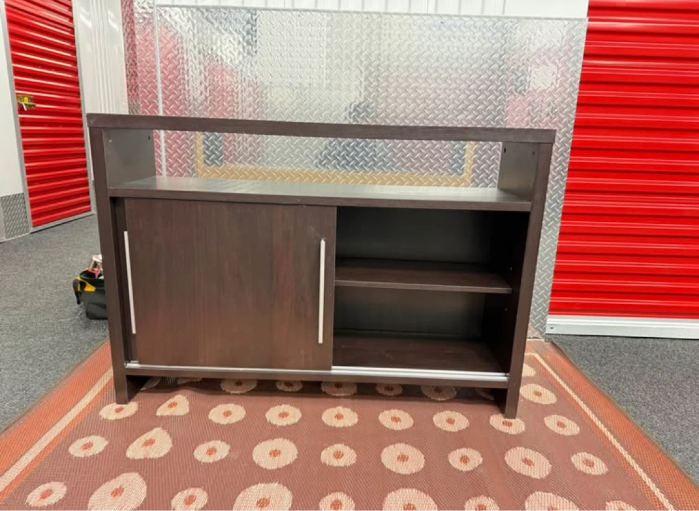 Dark Wood Sliding Door Cabinet - photo 4