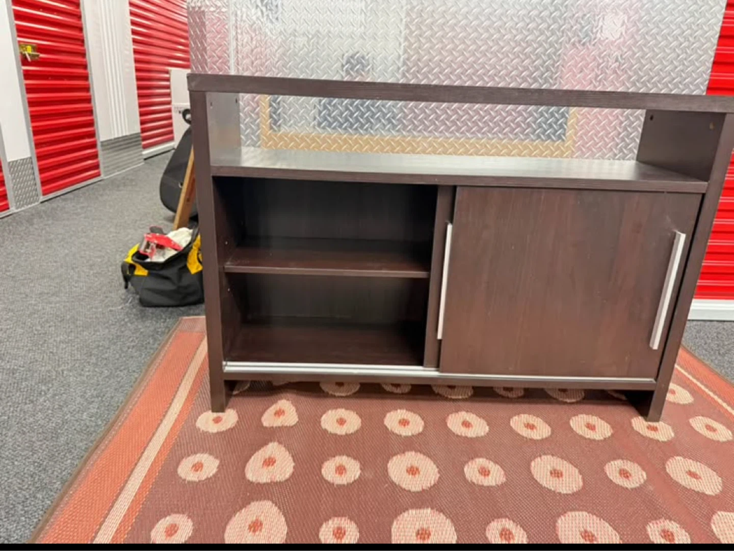 Dark Wood Sliding Door Cabinet - photo 2