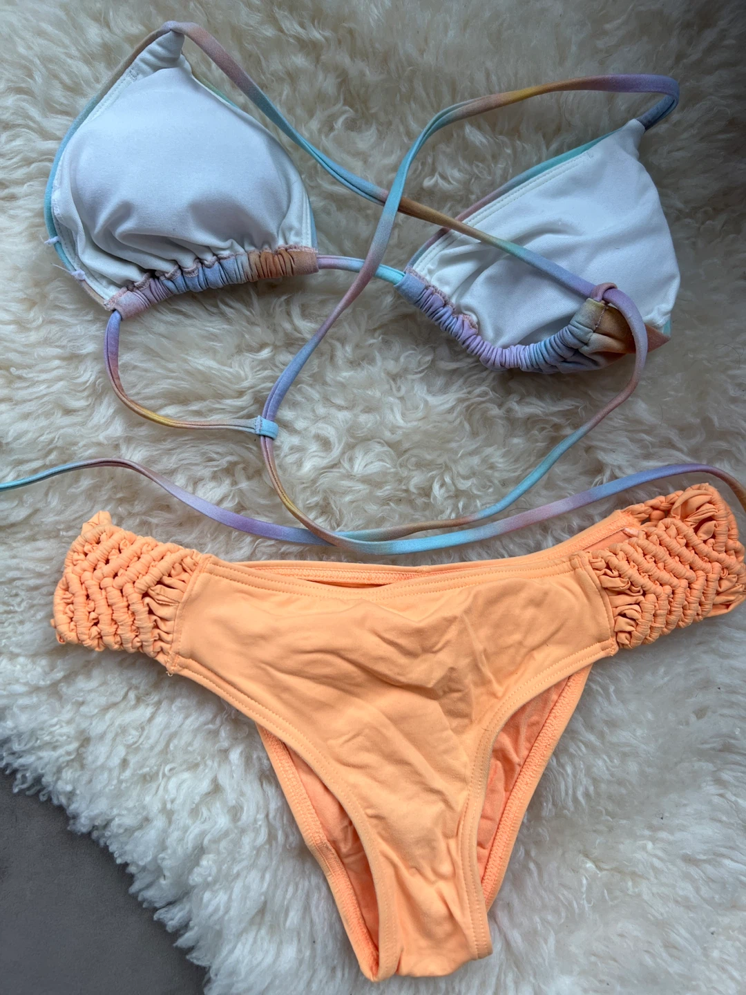 Bikini Set - Tie-Dye Top, Orange Bottoms - photo 2