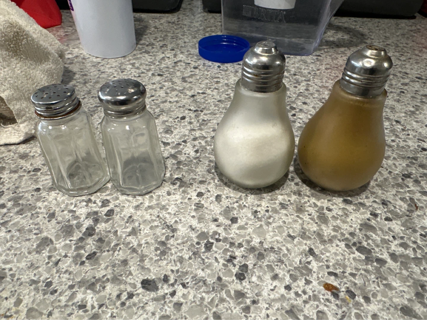 Glass Salt and Pepper Shakers