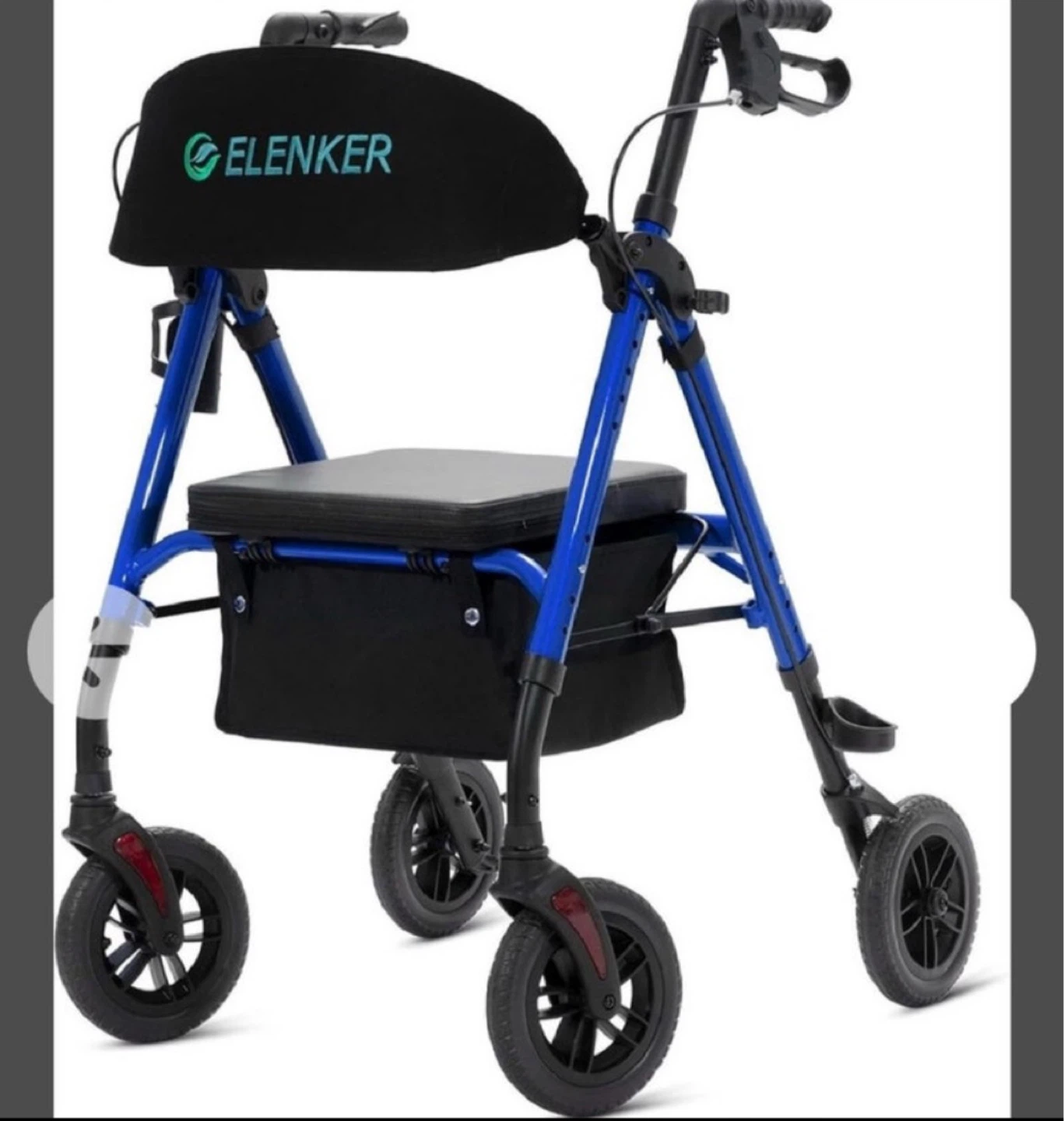 ELENKER Walker with Seat and Storage Bag