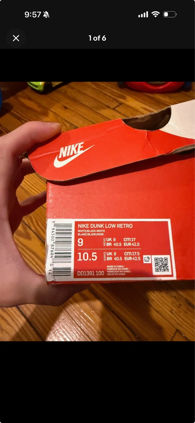 Nike Dunk Low Retro "Panda" - Size 9 - photo 2