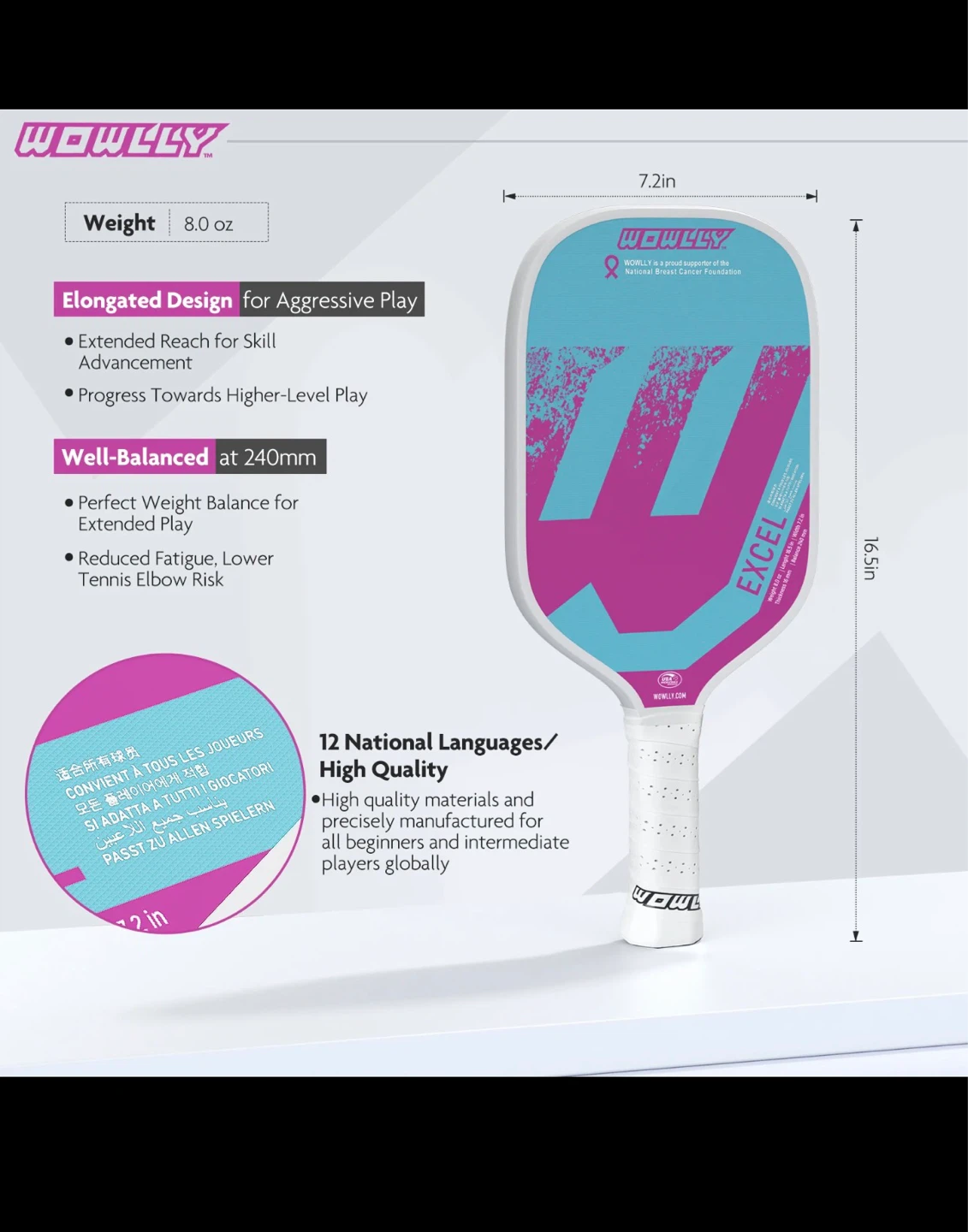 WOWLLY Excel Pickleball Paddle - photo 4