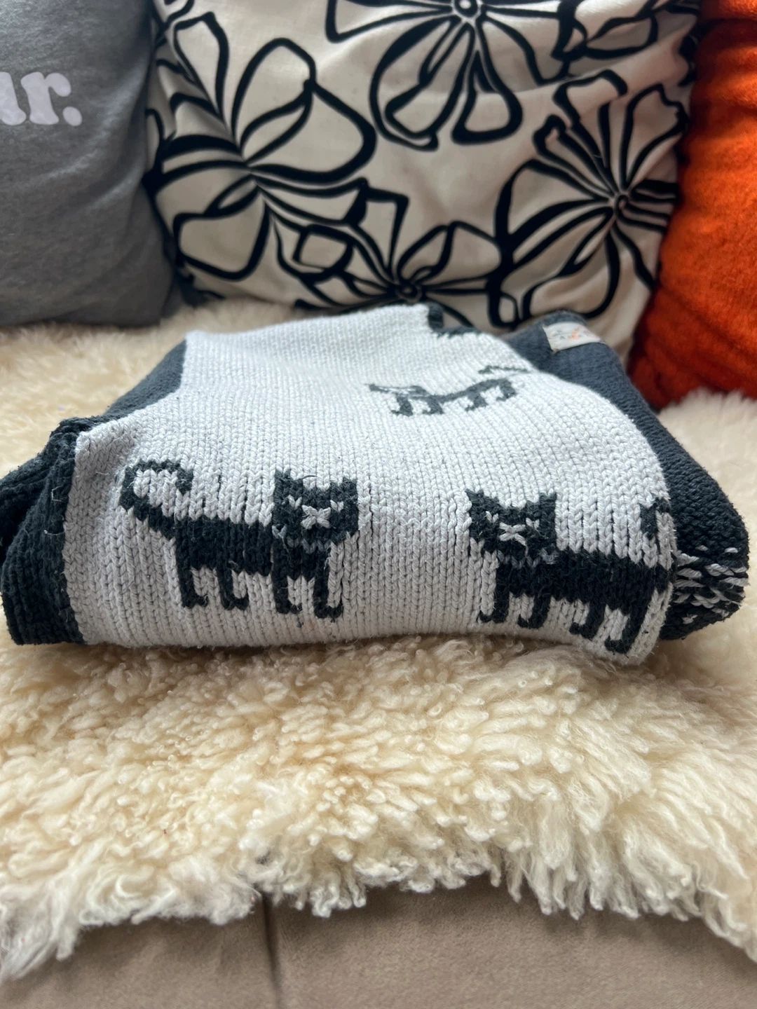Vintage Black & White Cat cardigan - photo 3