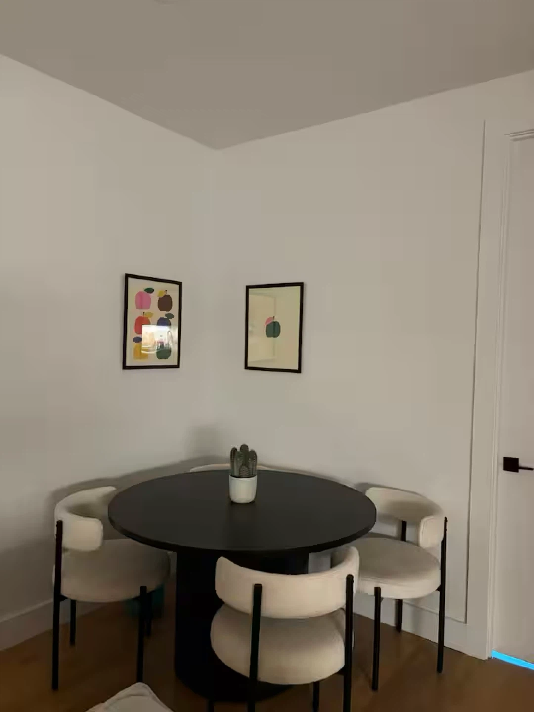 Black Round Dining Table with 4 Chairs - photo 2