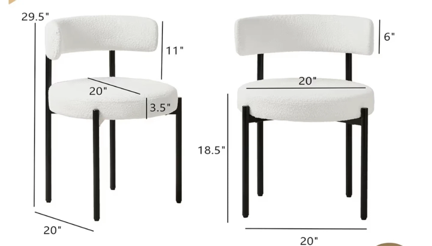 Black Round Dining Table with 4 Chairs - photo 4