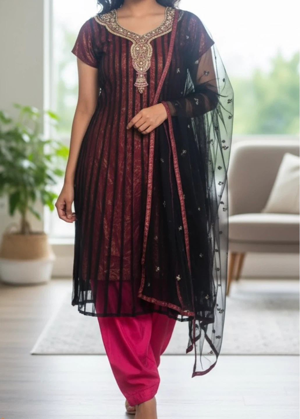 Women's XL Beaded Kurti Tunic - photo 5