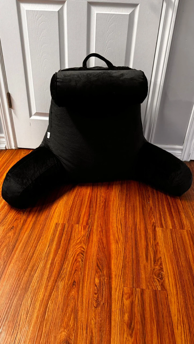Black Reading Pillow with Arms