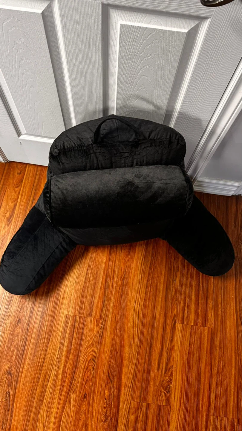 Black Reading Pillow with Arms - photo 2