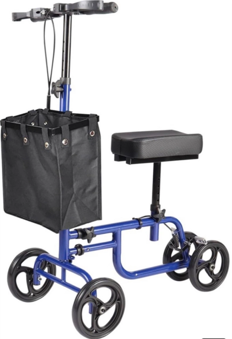 Blue Knee Scooter Walker with Bag