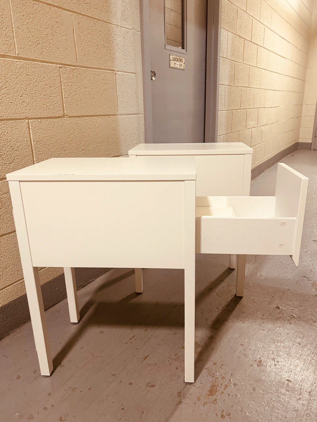 Two White Nightstands, with Drawer - photo 2