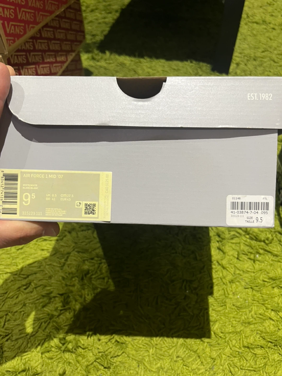 Nike Air Force 1 Mid '07 White Sneakers - Size 9.5 - photo 2