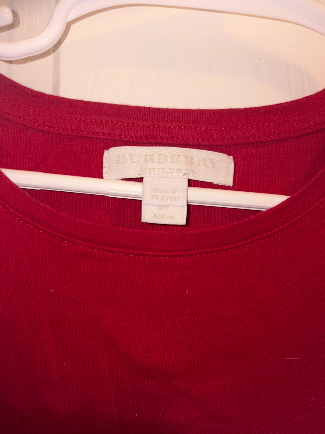 Burberry Children's Red T-Shirt with Nova Check Cuffs - photo 3