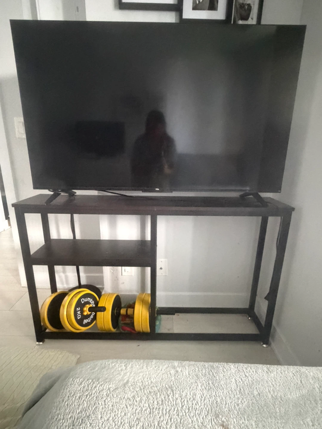 TV Stand with Storage Shelves