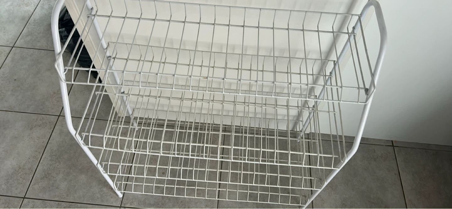 White 4-Tier Wire Rack Shelf