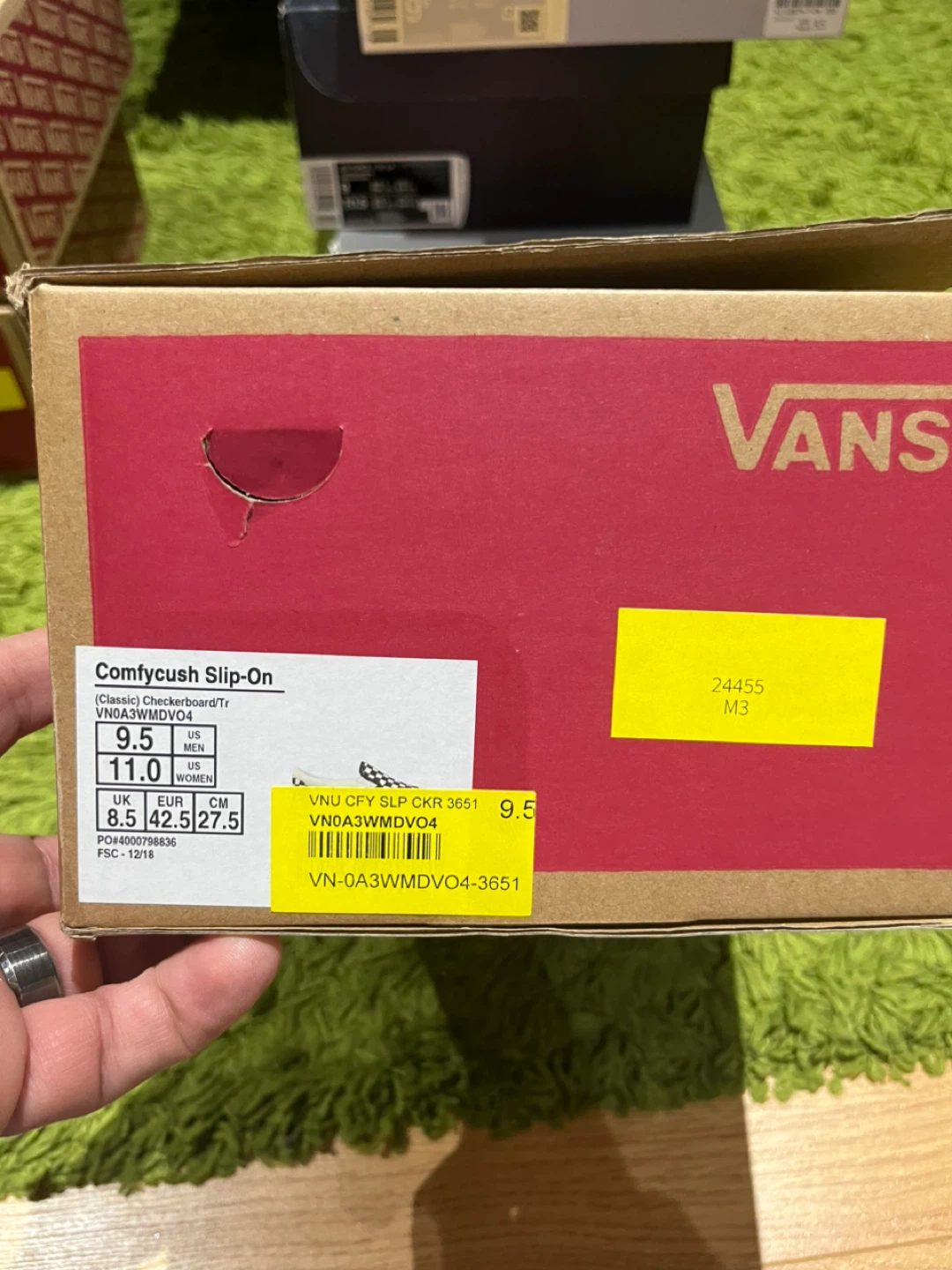 Vans Comfycush Slip-On Checkerboard Shoes - Women's 9.5