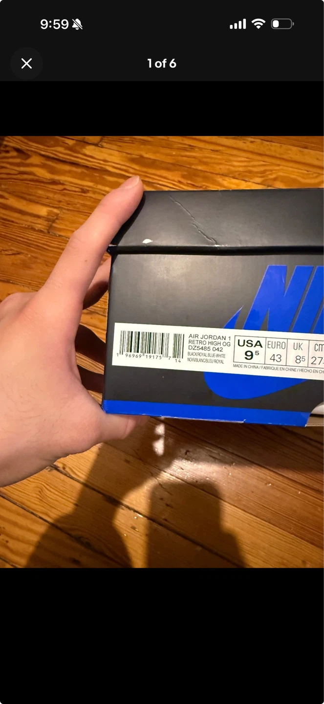 Air Jordan 1 Retro High OG "Reverse Royal Blue" Sneakers - photo 2