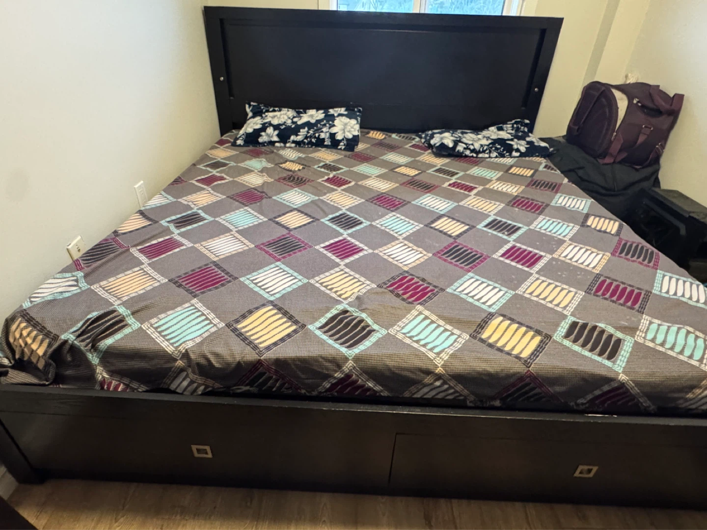 Black king  Bed Frame with Storage Drawers - photo 3