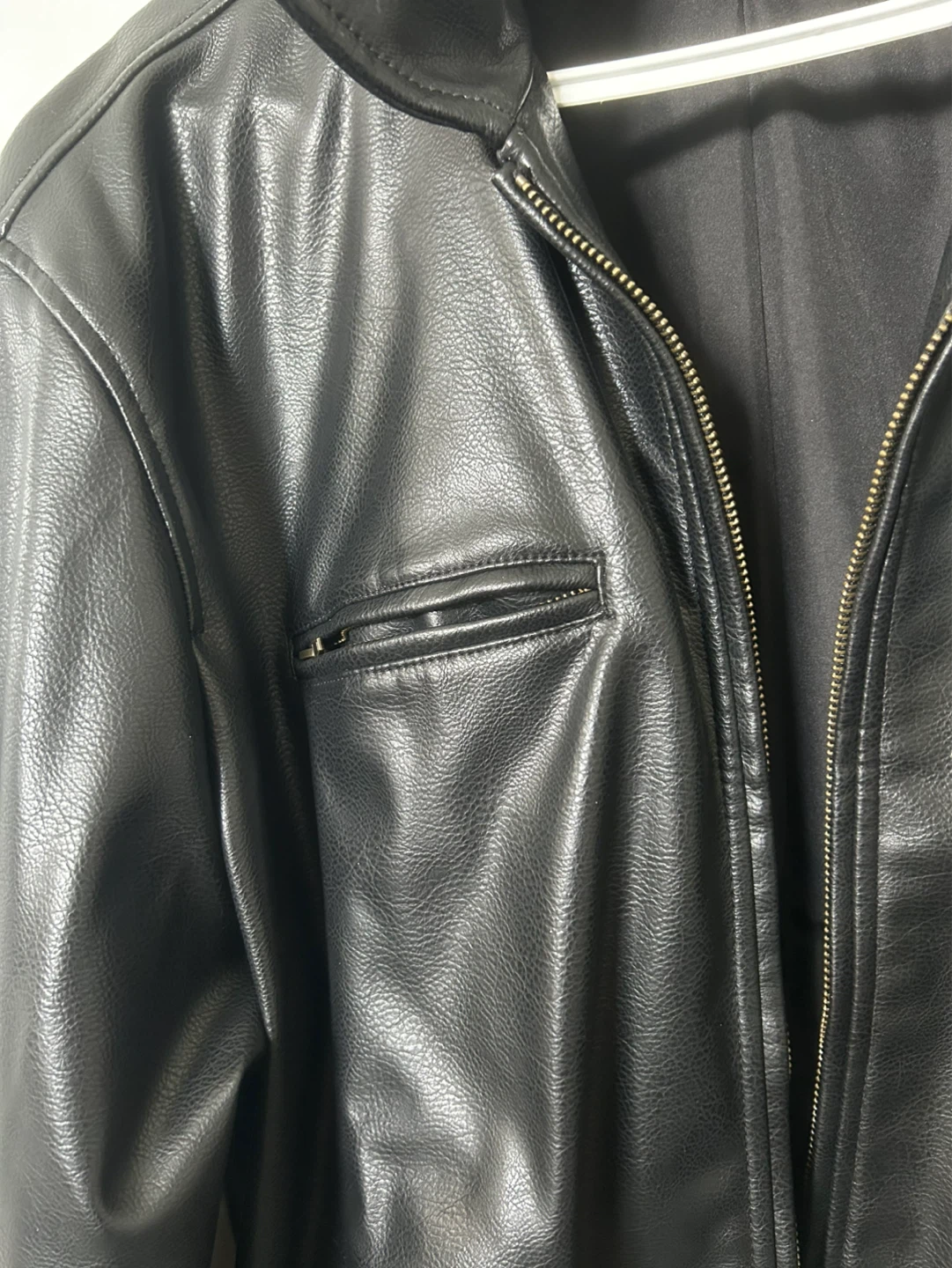 Black Leather Jacket size L - photo 5