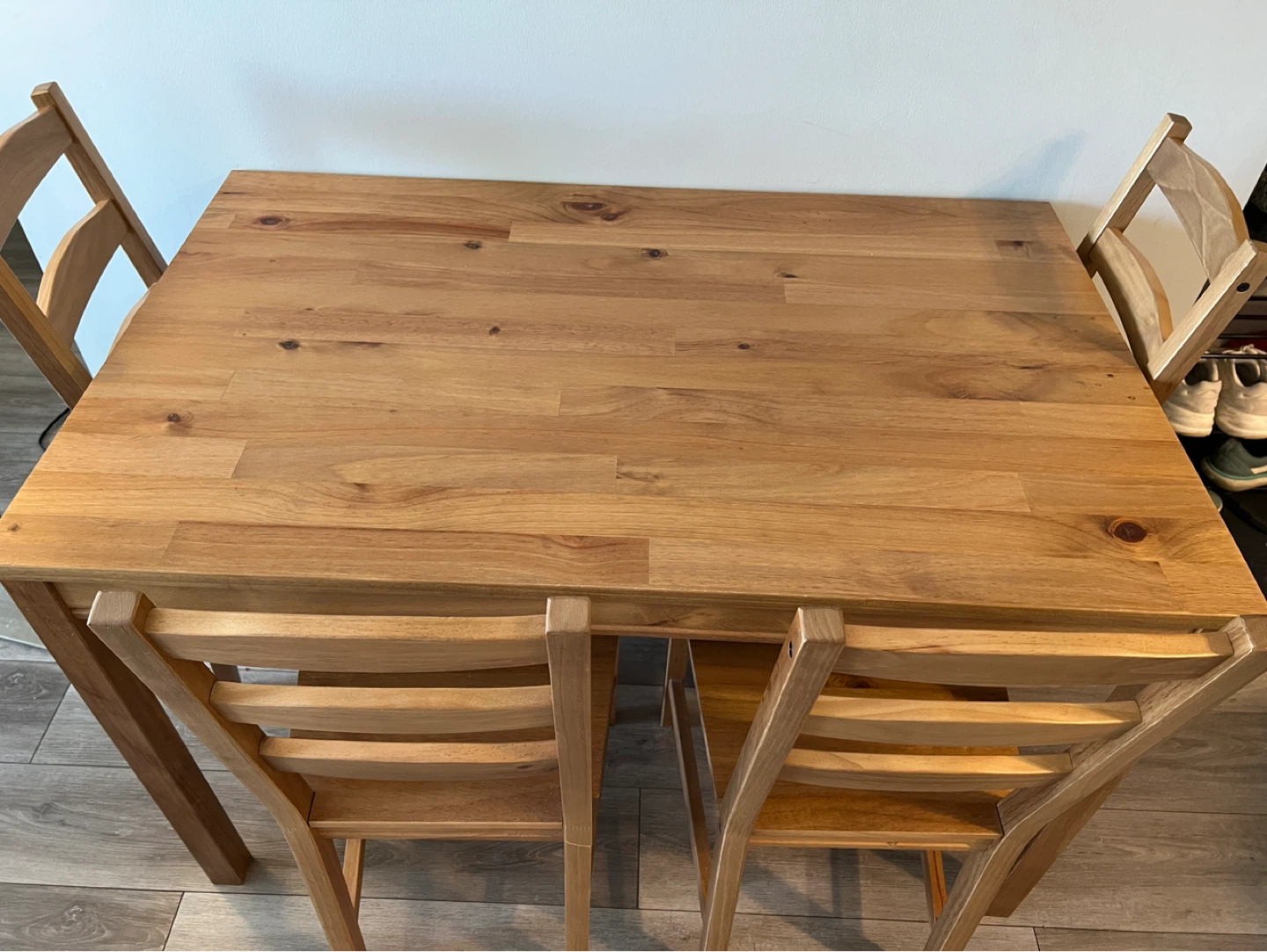 Wooden Dining Table with 4 Chairs - photo 2