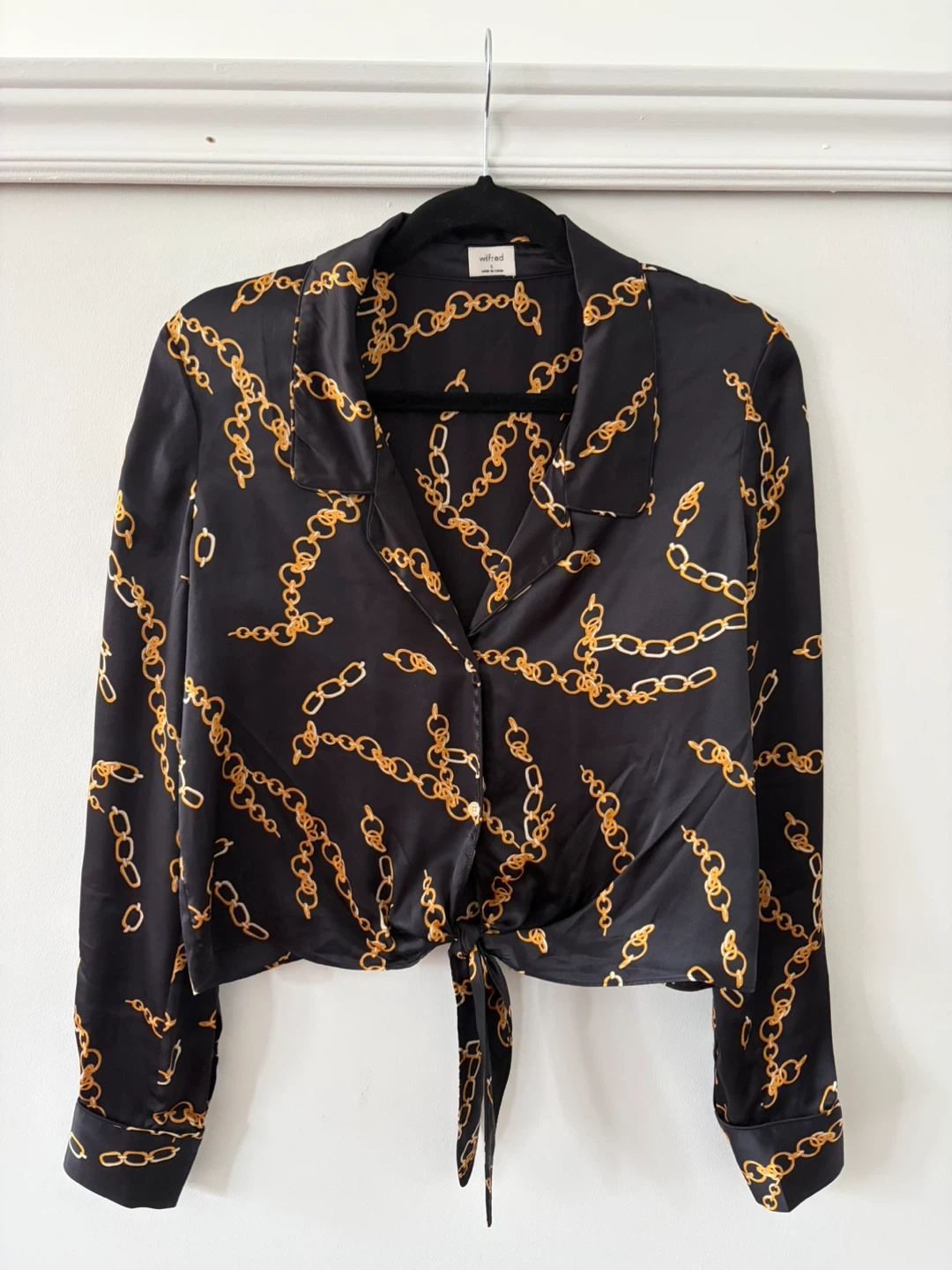 Wilfred Chain Print Button-Up Shirt - photo 2