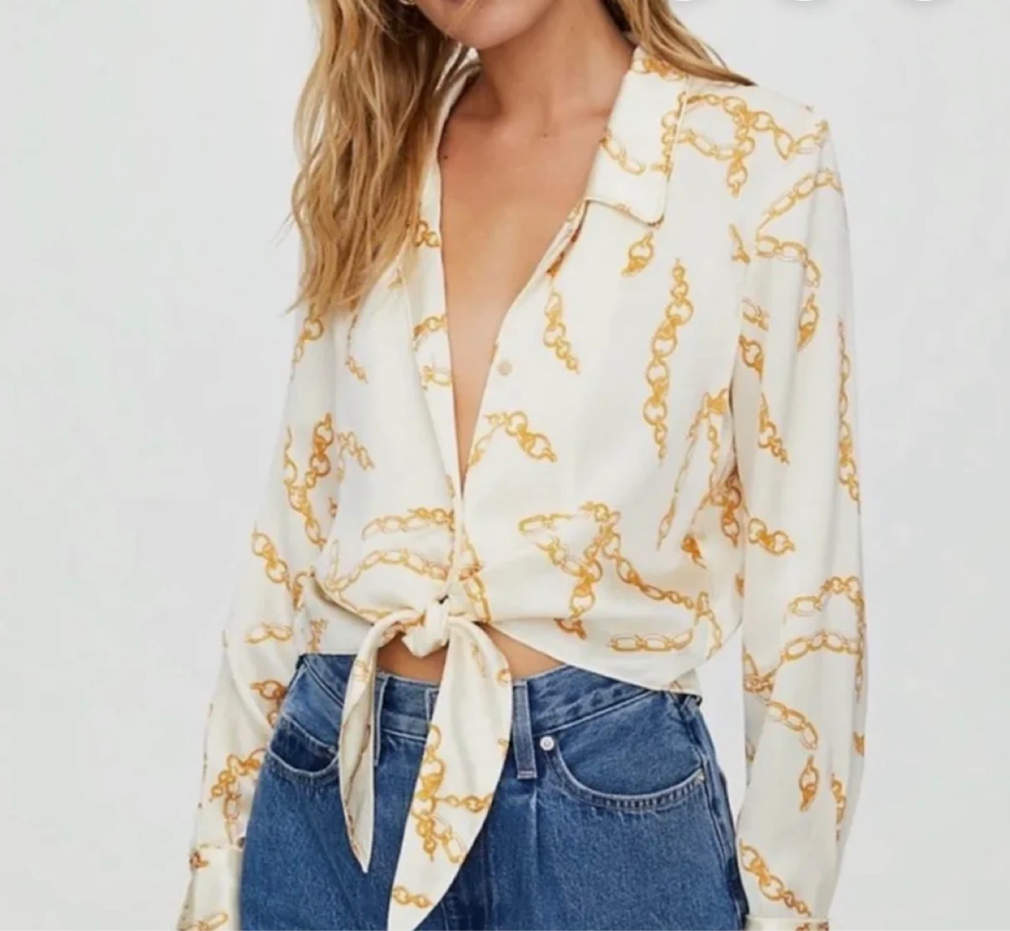 Wilfred Chain Print Button-Up Shirt