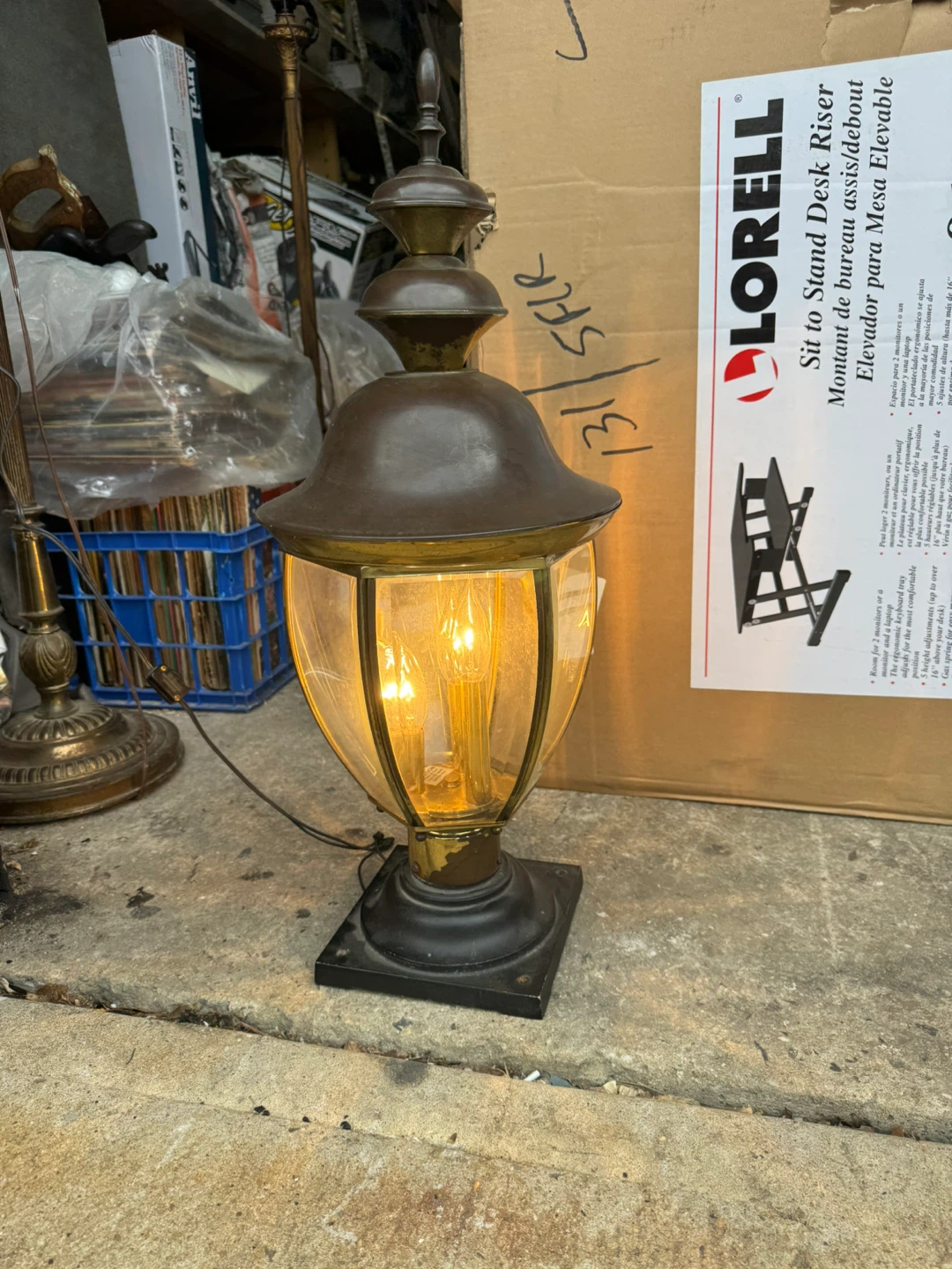 Vintage Outdoor Post Lantern Light Fixture - photo 5