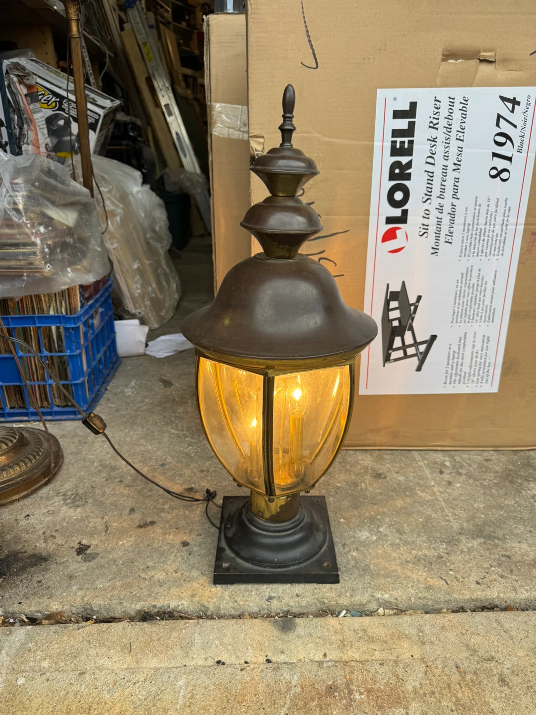 Vintage Outdoor Post Lantern Light Fixture - photo 4