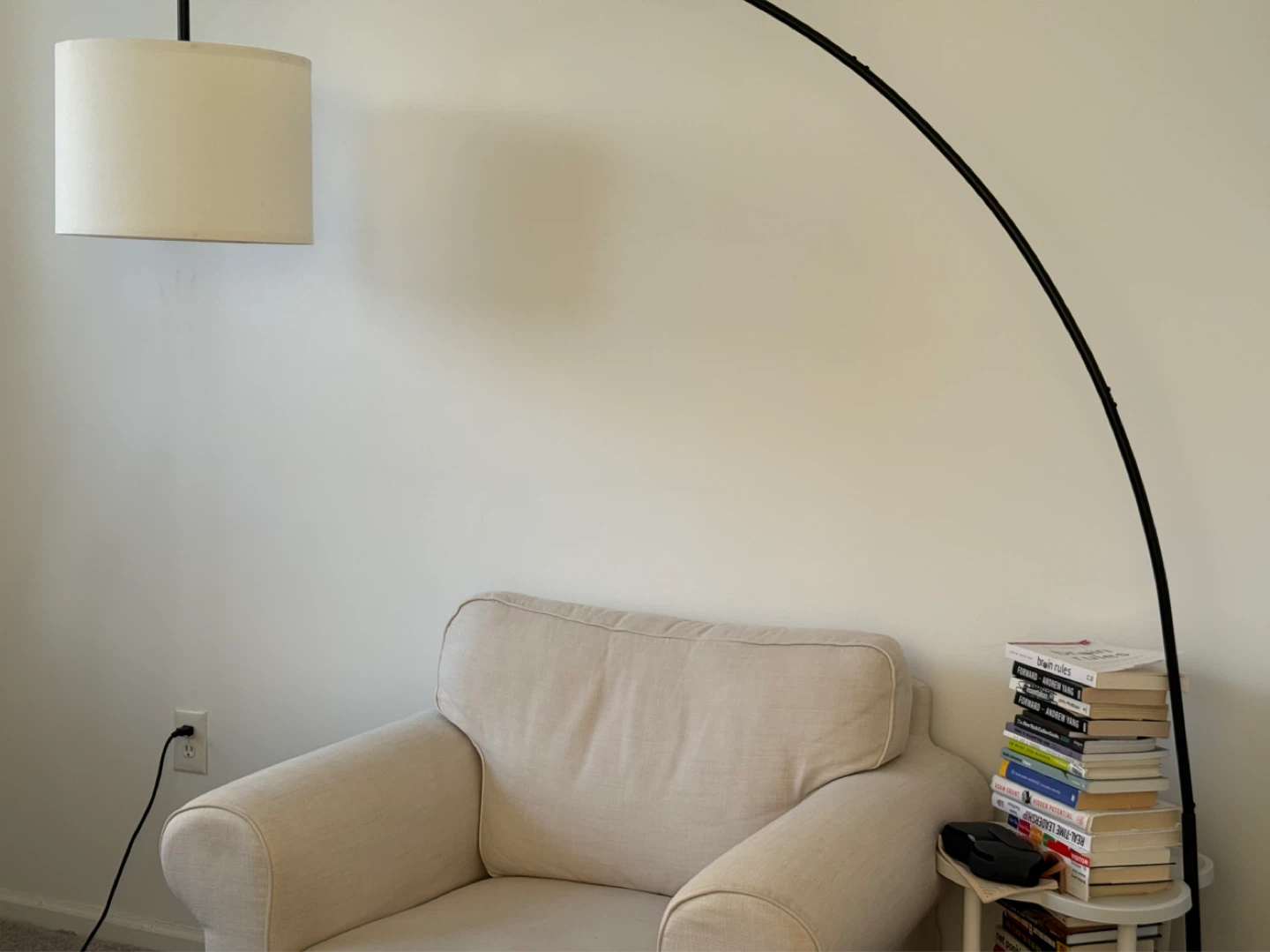 Arc Floor Lamp with Beige Shade - photo 4