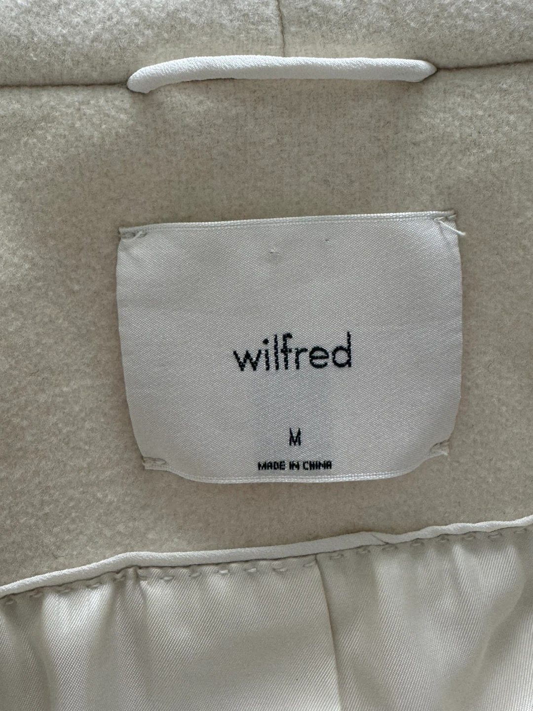 Wilfred Wool & Cashmere Cocoon Coat Cream Size M - photo 2