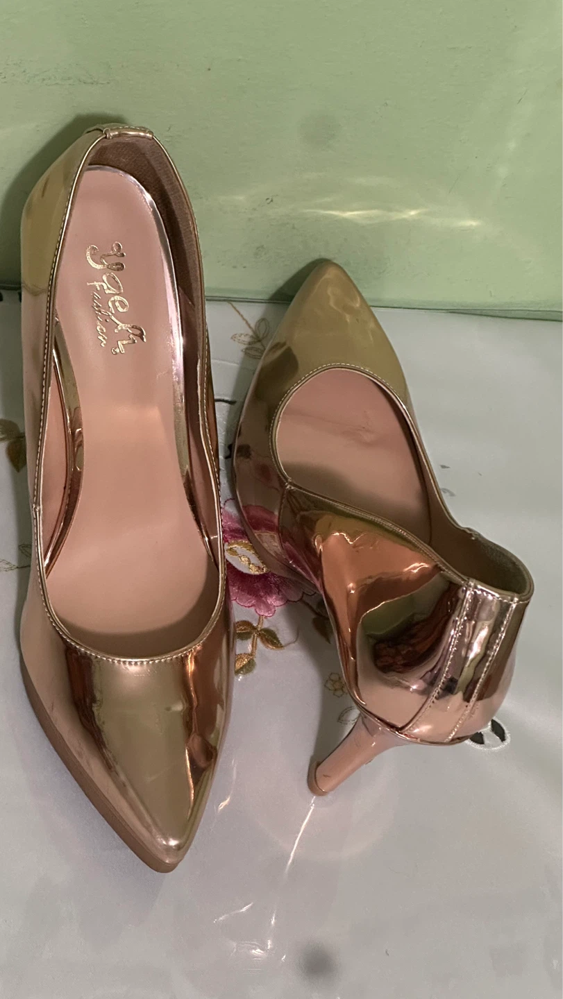Rose Gold Pointed Toe Stiletto Heels