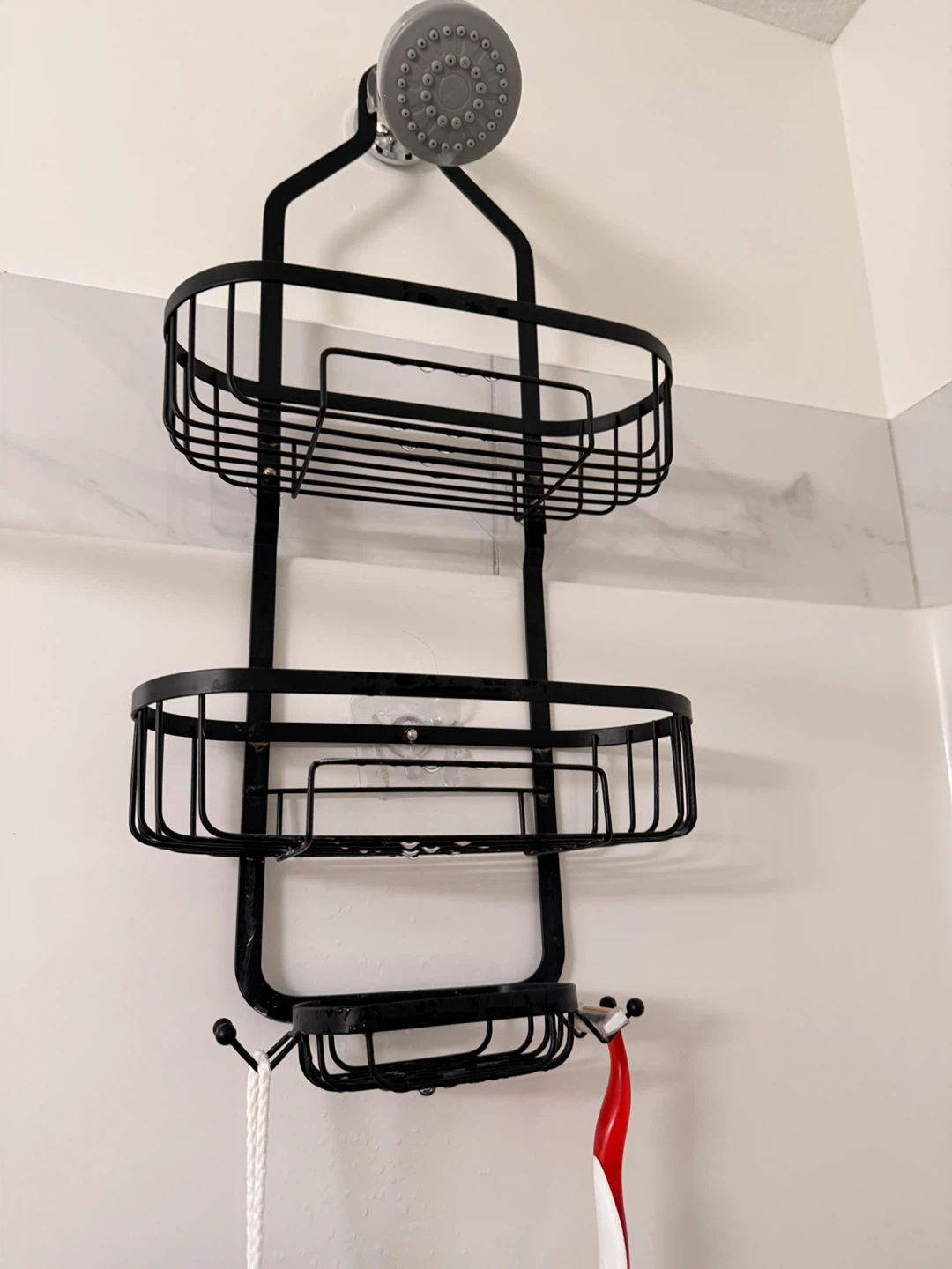 Black 2-Tier Shower Caddy Organizer - photo 2