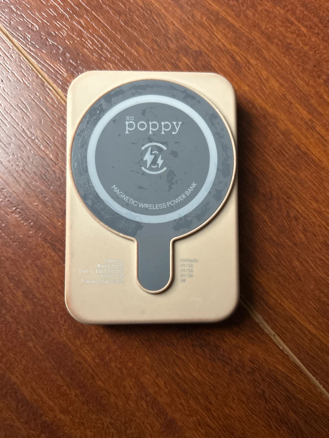 Poppy Magnetic Wireless Power Bank - 5000mAh - photo 2