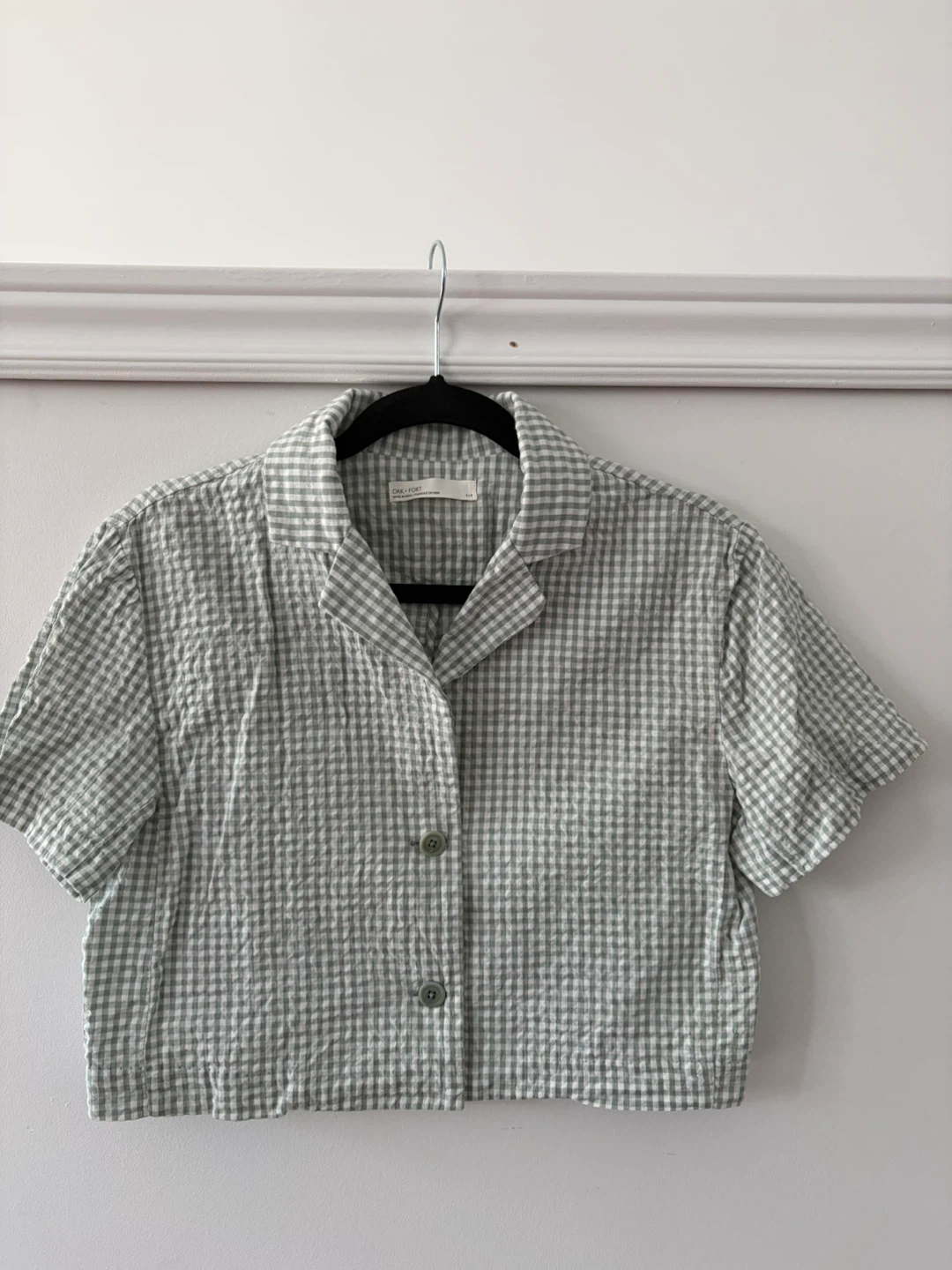 OAK + FORT Gingham Button-Up Shirt