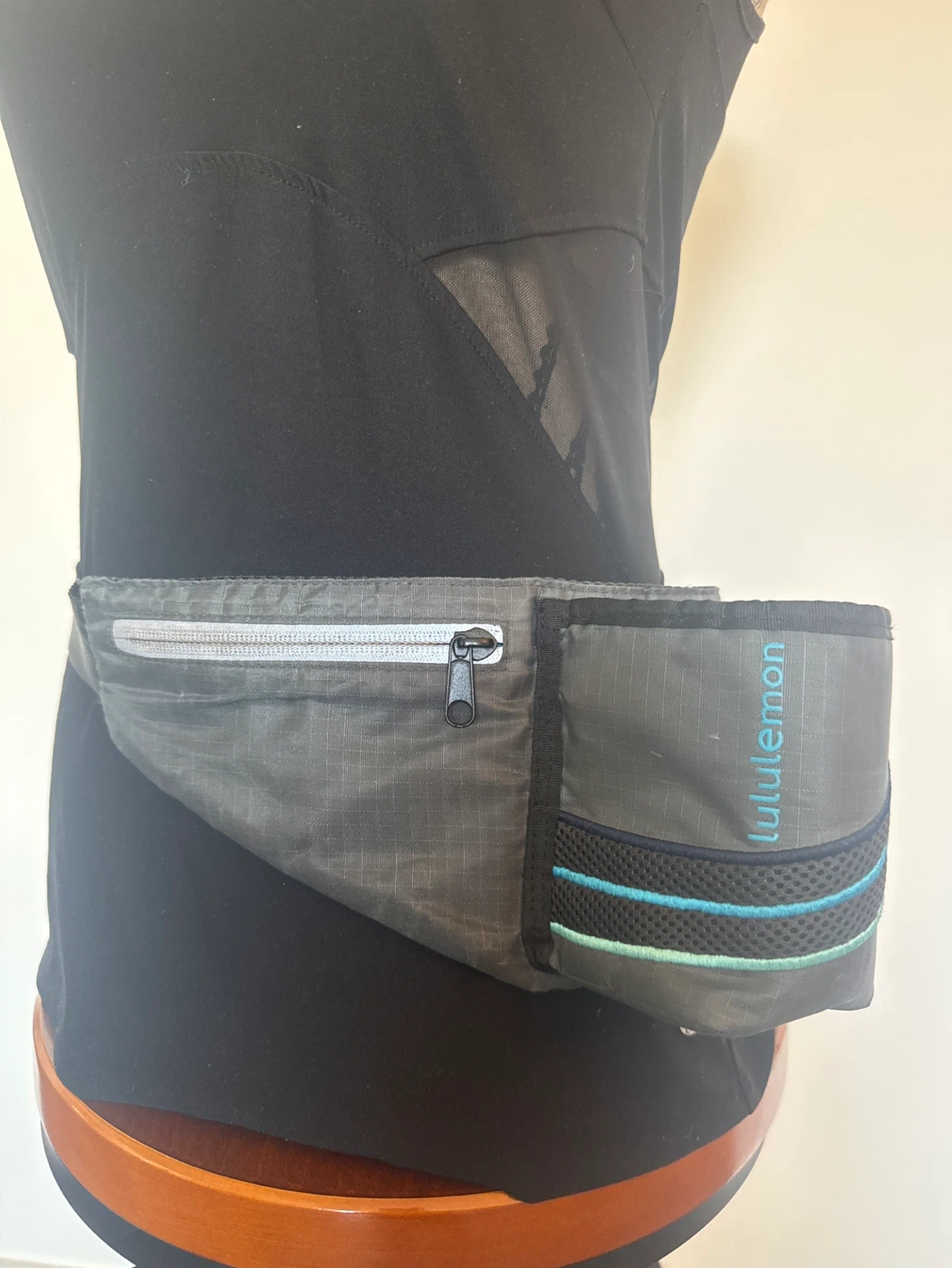 Lululemon Gray Running Belt with Water Bottle Holder