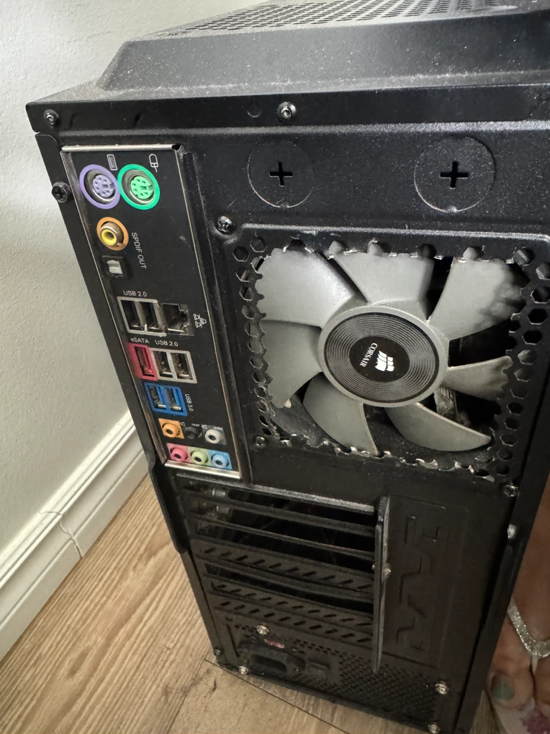 Black ATX Computer Case with DVD Drive