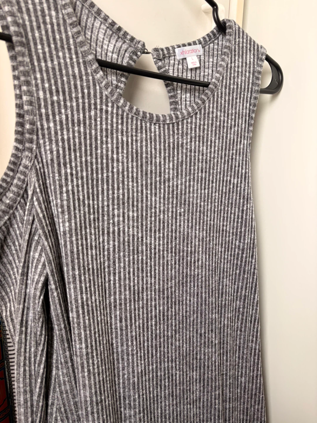 Xhilaration Striped Cold Shoulder Midi Dress - Size L