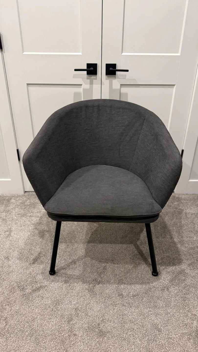Set of 2 Charcoal Grey Accent Chairs - photo 2