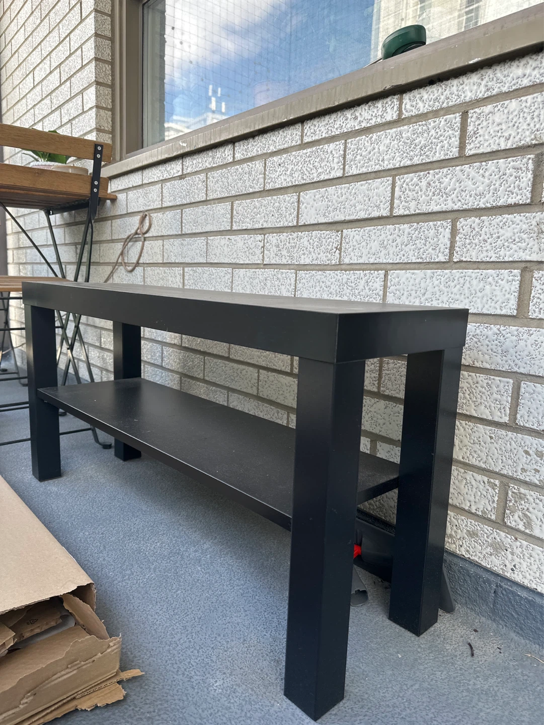 Black Two-Tier TV Stand / Media Console - photo 2