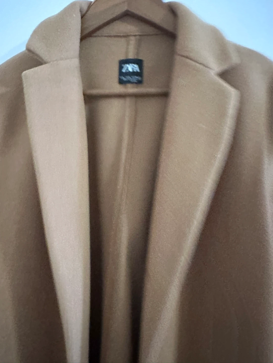 ZARA Camel Long Wool Blend Coat - photo 2